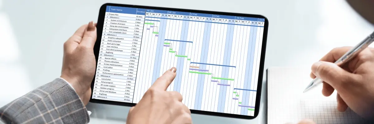 Gráfico de Gantt en FlexWM Gestión Administrativa